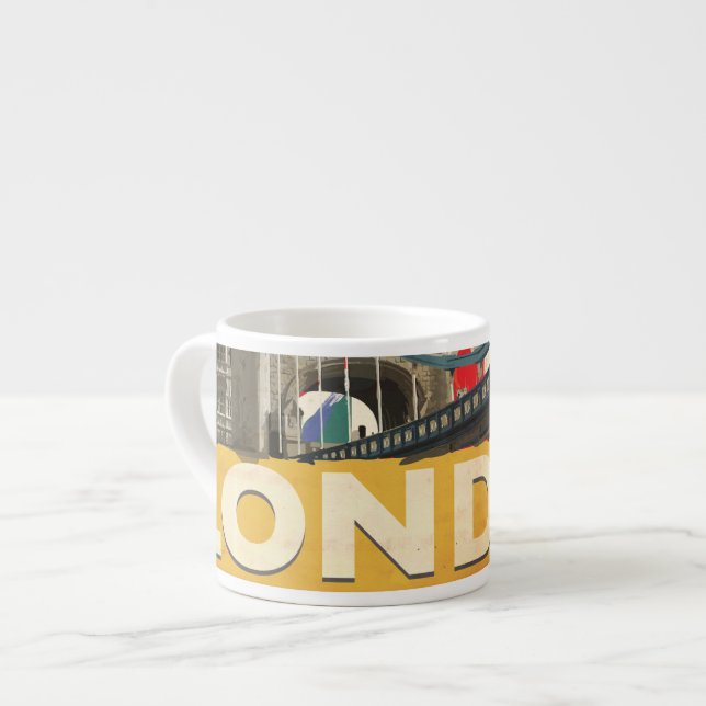 Tasse Expresso Poster vintage Londres (Devant gauche)