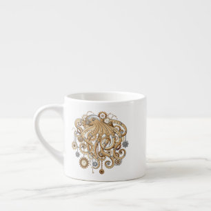 Tasse Expresso Poulpe Steampunk Rétro Fantastique Mécanique