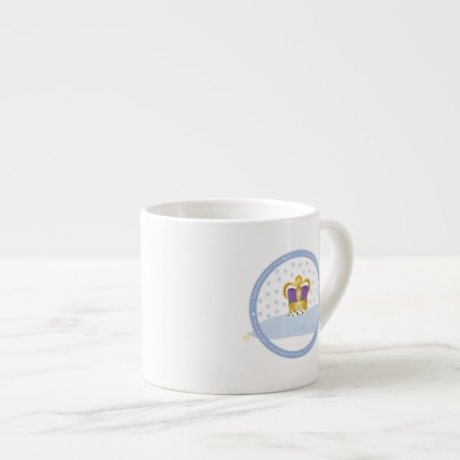 Tasse Expresso Prince George de Cambridge Coussin et Couronne (Devant droit)