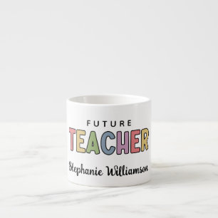 Tasse Expresso Professeur Futur Personnalisé Coloré Cute