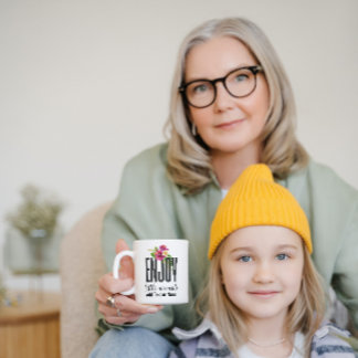 Tasse Expresso Profitez De Petits Moments Moderne Chic Floral