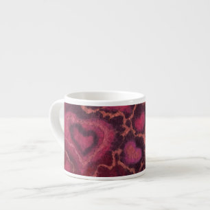Tasse Expresso Puffy coeur romantique amour rose rouge valentines