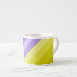 Tasse Expresso Rayé, brillant, arc-en-ciel