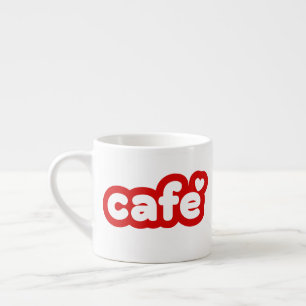 Tasse Expresso Red Espresso "Café" Mug avec Coeur Détails