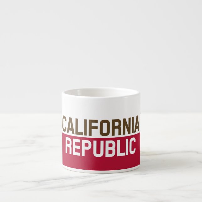 Tasse Expresso RÉPUBLIQUE DE CALIFORNIE Drapeau Drapeau Drapeau D (Devant)