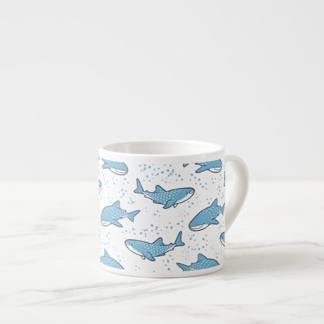 Tasse Expresso Requin de baleine étoilé (lumière) (Devant droit)