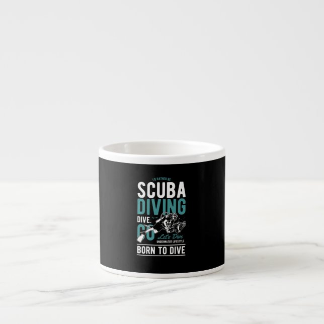 Tasse Expresso Respirez sous l'eau Quelle est votre superpuissanc (Devant)