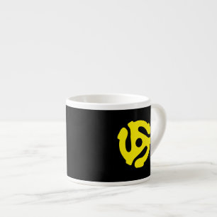 Tasse Expresso Rétro Vintage Yellow 45 Spacer DJ