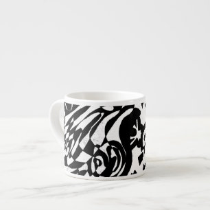 Tasse Expresso "Robot Dreams" B&W Art Abstrait