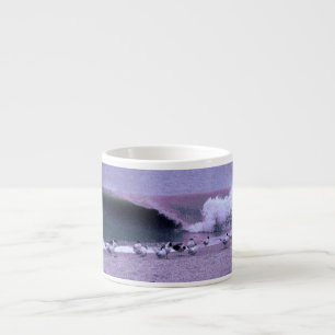 Tasse Expresso Rompre la vague et les mouettes