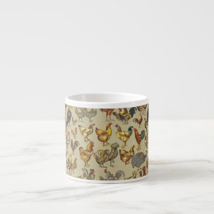 Tasse Expresso Rooster Poulet de la ferme Pays Animal