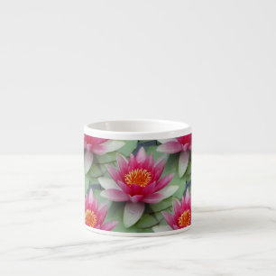 Tasse Expresso Rose Lotus Water Lily