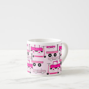 Tasse Expresso Roues roses chaudes Voitures anciennes Camions Sco