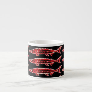 Tasse Expresso rouge sturgeon noir