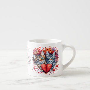 Tasse Expresso Saint Valentin Chat Mug