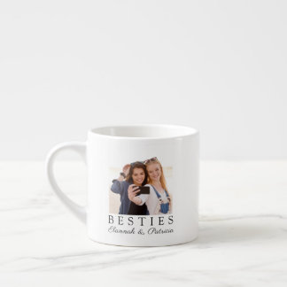 Tasse Expresso Script de photo de meilleure amie personnalisé BFF
