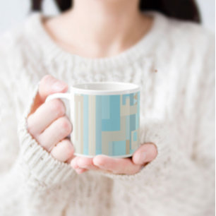 Tasse Expresso Sea & sand tones abstract pattern espresso mug