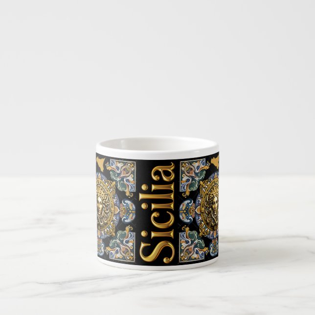 Tasse Expresso Sicilia Sicilian Pattern (Devant)