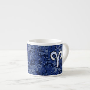 Tasse Expresso Signe Aries Zodiac sur la déco photo numérique ble