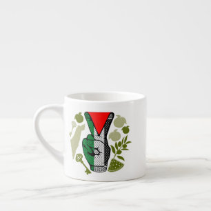 Tasse Expresso Signe de victoire main résistance symbole triangle
