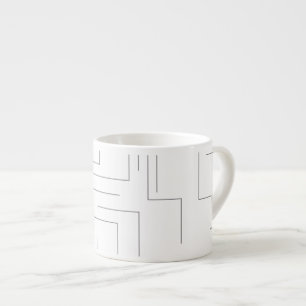 Tasse Expresso Simple, cool abstrait, motif de ligne de concept d