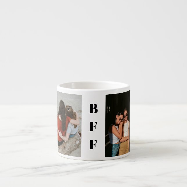 Tasse Expresso Simple deux meilleur ami BFF photo personnalisée (Devant)