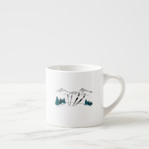 Tasse Expresso Ski Vous Plus Tard Ski Scène Sports D'Hiver