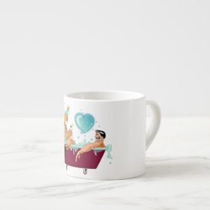 Tasse Expresso SlipperyJoe's deux gays hommes aiment la baignoire