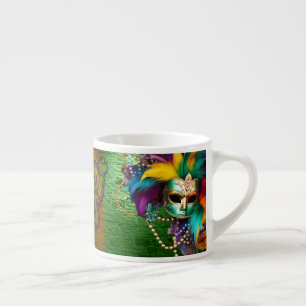Tasse Expresso SlipperyJoe's Mardi Gras Colliers de perles doublo