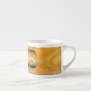 Tasse Expresso SlipperyJoe's petit ours mot orange-brun pro