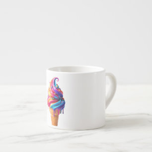 Tasse Expresso SlipperyJoe's vibrante crème glacée cone classique