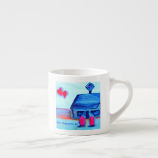 Tasse Expresso ...station d'amour...art de Jutta Gabriel...