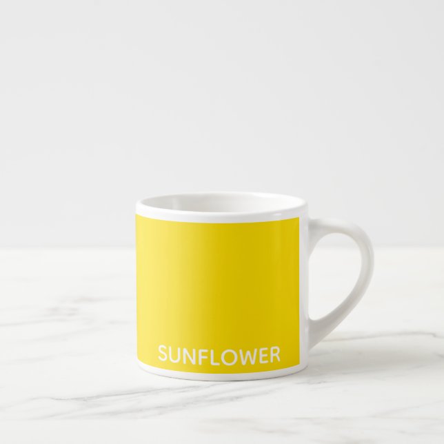 Tasse Expresso Sunflower jaune Nom de la couleur (Droite)