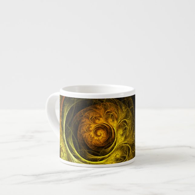 Tasse Expresso Sunrise Floral Rouge Abstrait Art Espresso Mug (Devant gauche)