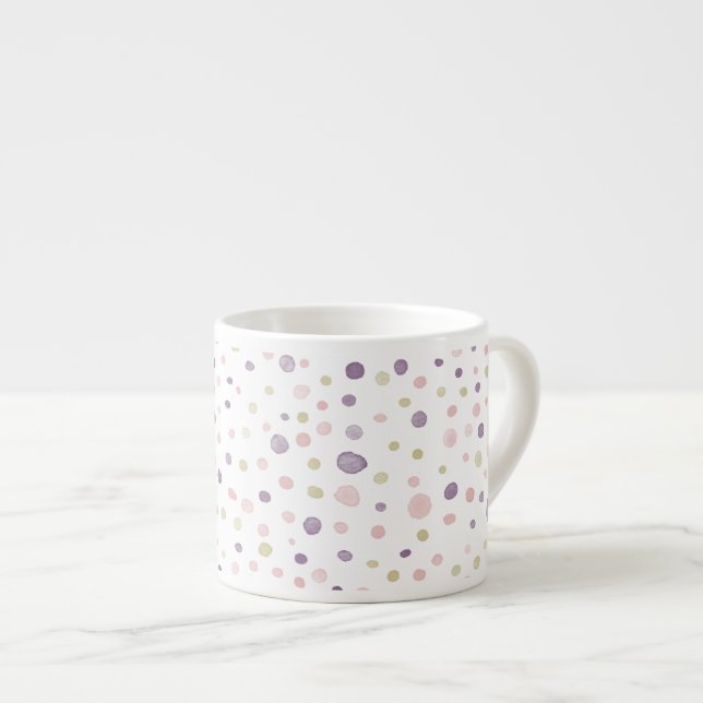 Tasse Expresso Susan Confetti Aquarelle Dots Espresso Mug (Devant droit)