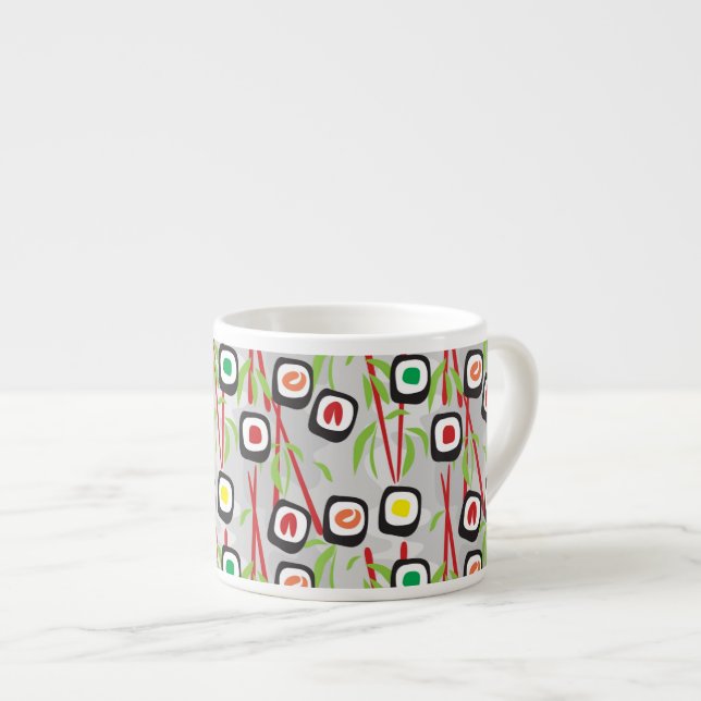 Tasse Expresso Sushi Motif (Devant droit)