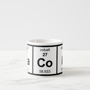 Tasse Expresso Tableau périodique de lard
