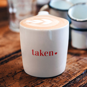 Tasse Expresso Taken Heart Minimaliste Amour 