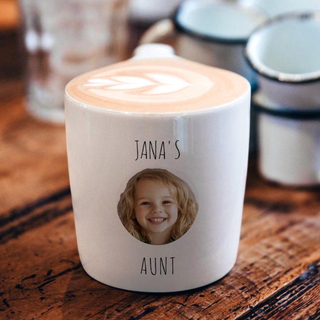 Tasse Expresso "Tante personnalisée | Cadeau photo personnalisé (Créateur téléchargé)