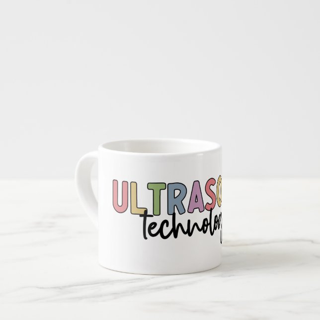Tasse Expresso Technologue Ultrasound Cadeaux Ultrasound Tech (Devant gauche)