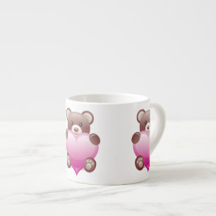 Tasse Expresso Teddy Bear Valentine Heart