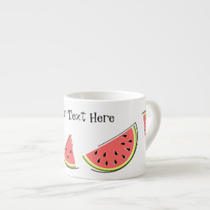 Tasse Expresso Texte de morceaux de pastèque