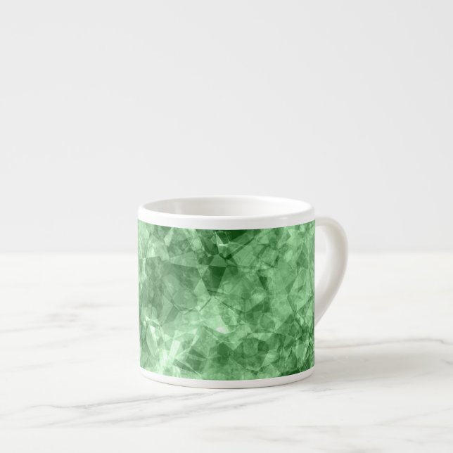 Tasse Expresso Texture écaillée vert foncé (Devant droit)