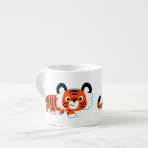 Tasse Expresso Tigre de dessin mignon sur le Prowl Espresso Mug