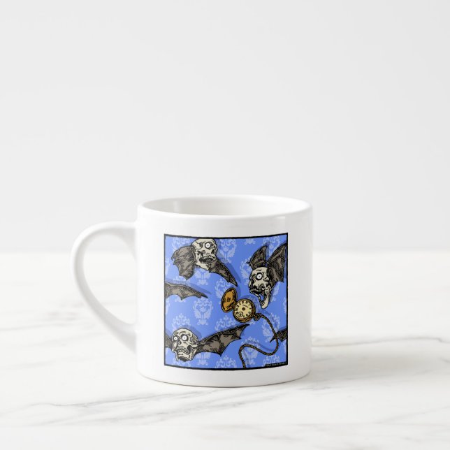 Tasse Expresso Time For Skull Bats - Pop Goth Nightmare Surreal (Gauche)