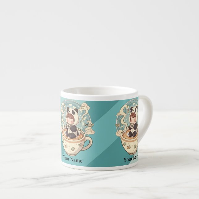 Tasse Expresso Tiny Chibi Panda Milk Mug for Kids (Devant droit)