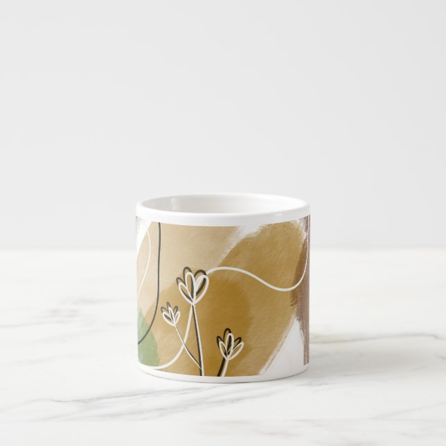 Tasse Expresso Tonalité de la Terre d'extraction botanique (Devant)