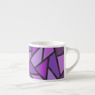 Tasse Expresso Tons de vitrail violet motif