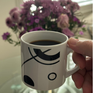 Tasse Expresso Traits de pinceau d'art abstrait