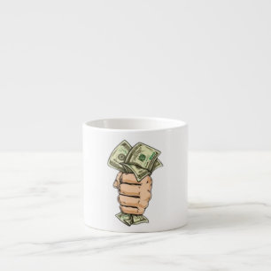 Tasse Expresso Travaillez Dur, Gagnez Plus – Mug Argent